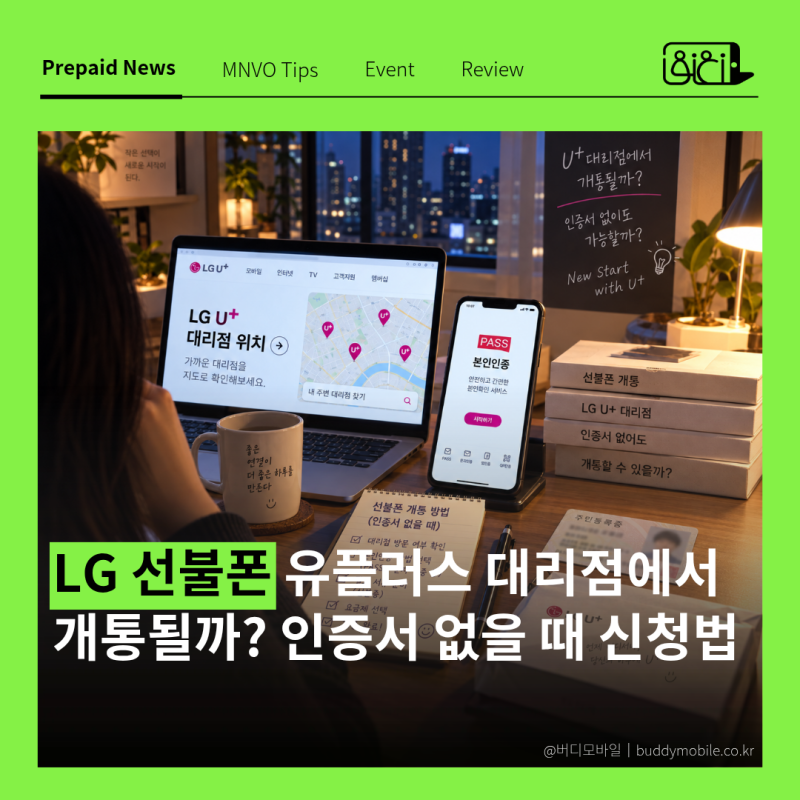 LG 선불폰 유플러스 대리점에서 개통될까? 인증서 없을 때 개통방법