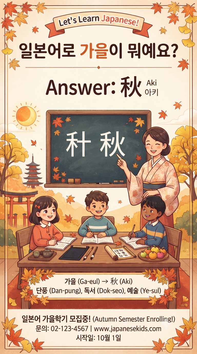 [일본어로 가을은?] 헷갈리기 쉬운 계절 단어 秋(あき) 발음부터 실생활 일본어 회화 표현 15....