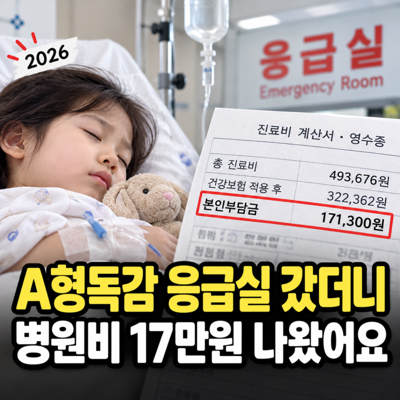 2026, A형독감 검사 수액비 얼마?응급실 타미플루 수액 치료비