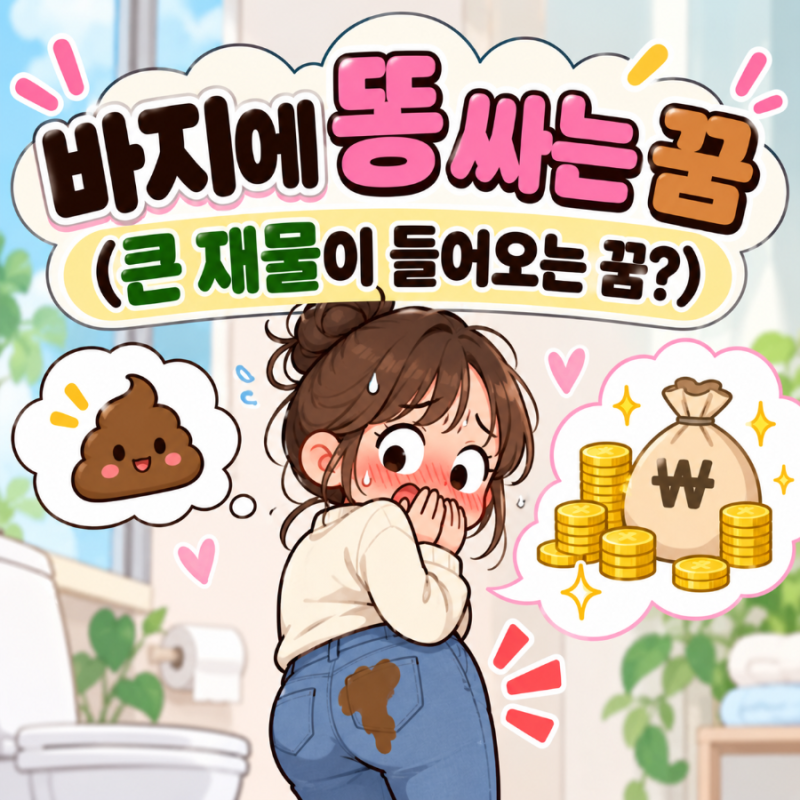 바지에 똥 싸는 꿈 (큰 재물이 들어오는 꿈?)