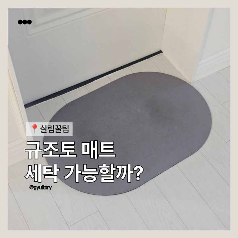 규조토 매트 세탁기에 돌려도 될까? 세척방법과 올바른 주기 총정리