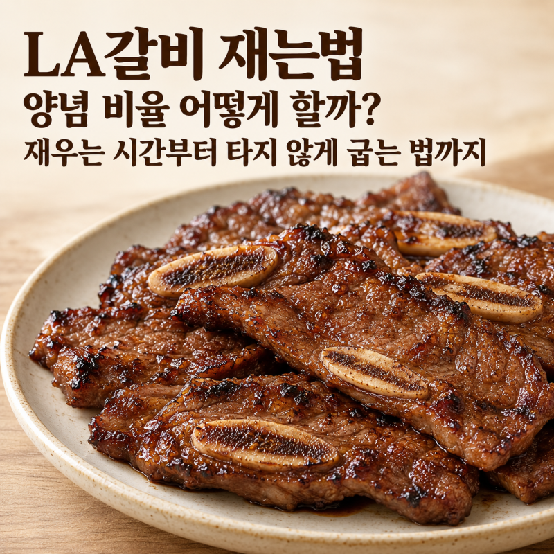 LA갈비 재는법 양념 비율 어떻게 할까? 재우는 시간부터 타지 않게 굽는 법까지