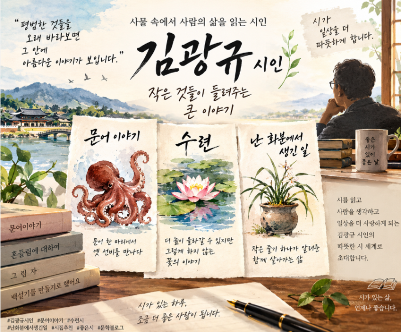우연히 만난 손글씨 시 한 장, 김광규 시인의 작품을 다시 읽다
