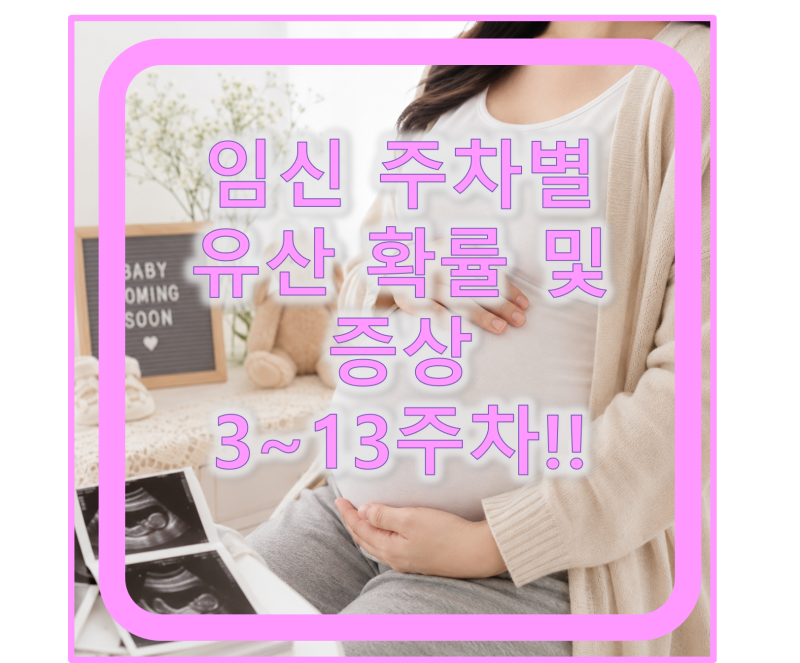 임신 주차별 유산 확률 총정리 - 3주~13주 증상과 위험 신호!!