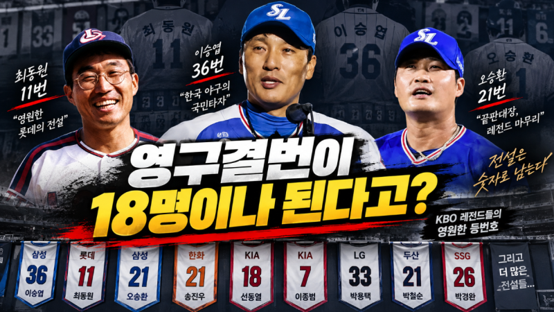 KBO 영구결번이 18명이나 된다고? 구단별 전설의 등번호 총정리