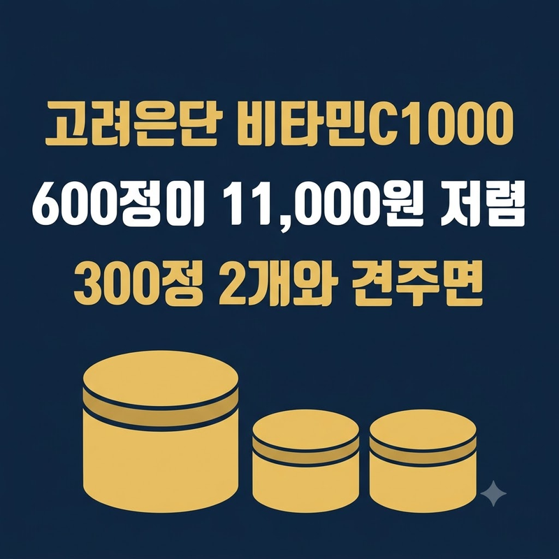 고려은단비타민C1000 600정 - 300정 2개보다 11,000원 저렴합니다