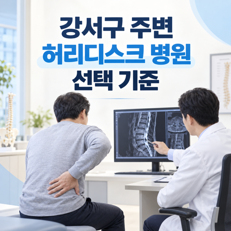 강서구 주변 허리디스크 수술 잘하는 병원, 선택할 때 확인할 5가지