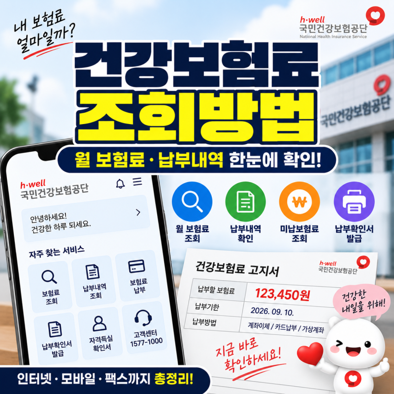 건강보험료 조회방법｜월 보험료·납부내역 확인하기