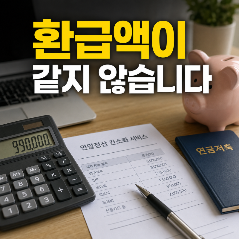 연금저축 한도를 채워도 환급액이 같지 않습니다, 세액공제 계산법