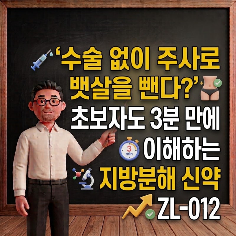 수술 없이 주사로 뱃살을 뺀다? 초보자도 3분 만에 이해하는 지방분해 신약 RZL-012