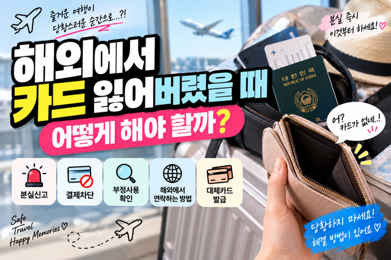 해외에서 카드 잃어버렸을 때 어떻게 해야 할까?｜분실신고·결제차단·부정사용 대처방법