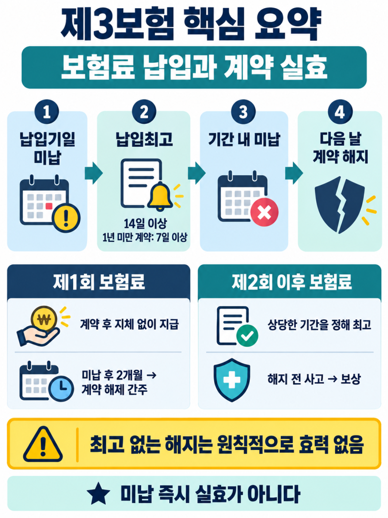 제3보험 제1편 보험계약법과 약관 ㅣ 8. 보험료 납입과 계약 실효