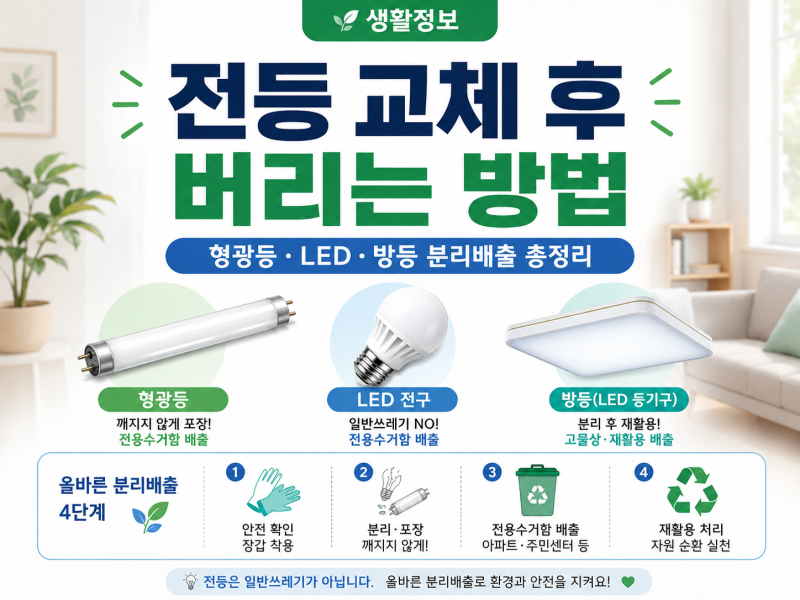 전등 교체 후 버리는 방법