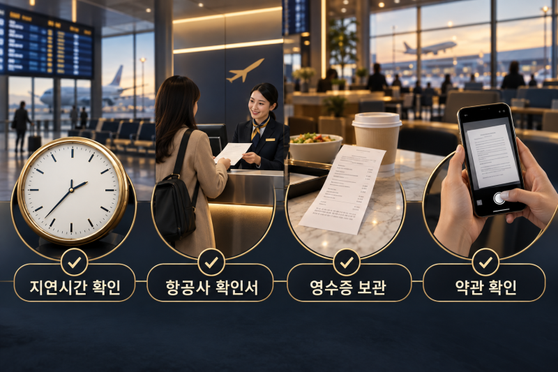 비행기 늦어도 쓴 돈이 없으면 0원?｜여행자보험 지연특약·영수증 기준