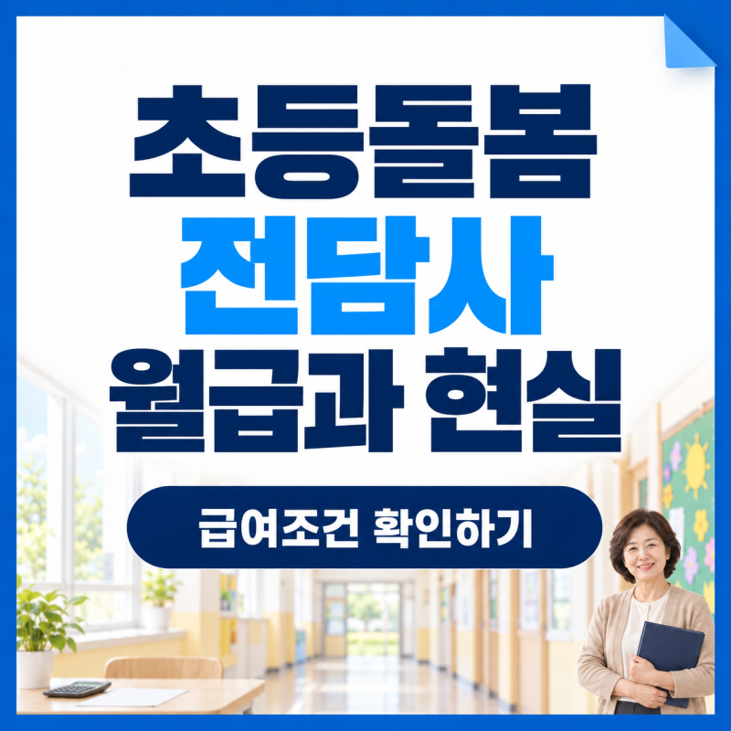 초등돌봄전담사 월급과 취업 현실｜교육공무직 수당·50대·전망