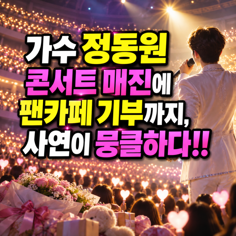 가수 정동원 콘서트 매진에 팬카페 기부까지, 사연이 뭉클하다!!