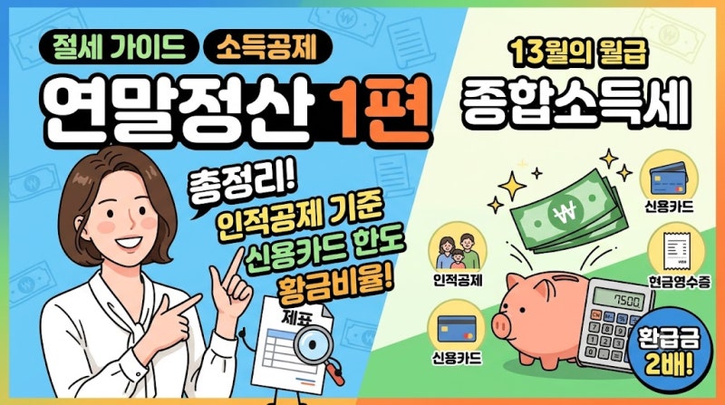 [연말정산·종합소득세 1편] 인적공제 기준과 신용카드 황금비율 소득공제 총정리