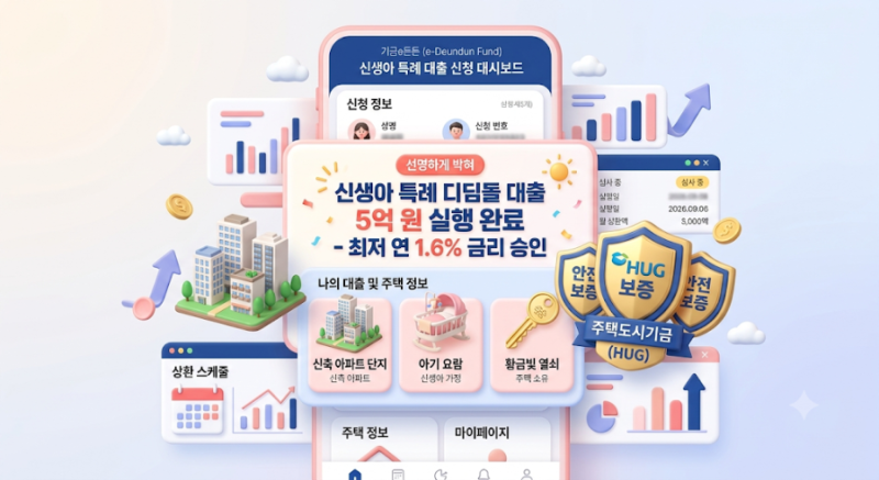 신생아 특례 디딤돌 버팀목 대출 자격 조건 및 연 1%대 최저금리 한도 신청 방법 총정리