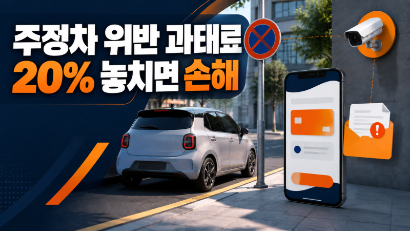 주정차 위반 과태료 조회, 고지서 기다리면 20% 할인도 놓칩니다｜납부·의견진술