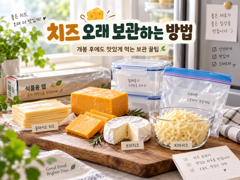 치즈 오래 보관하는 방법