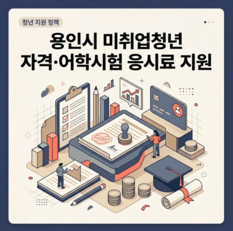 용인시 미취업청년 자격·어학시험 응시료 지원사업 하반기｜최대 30만원 신청방법