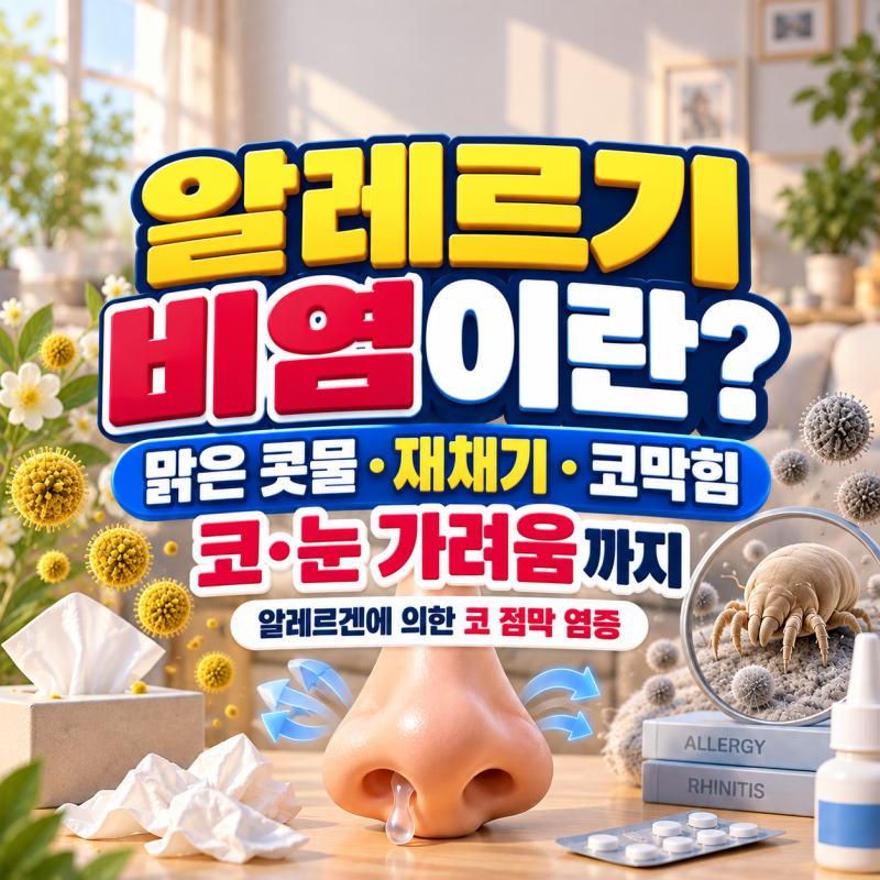 알레르기 비염 증상은? 원인부터 비염약, 약국약, 기침, 주사 치료까지