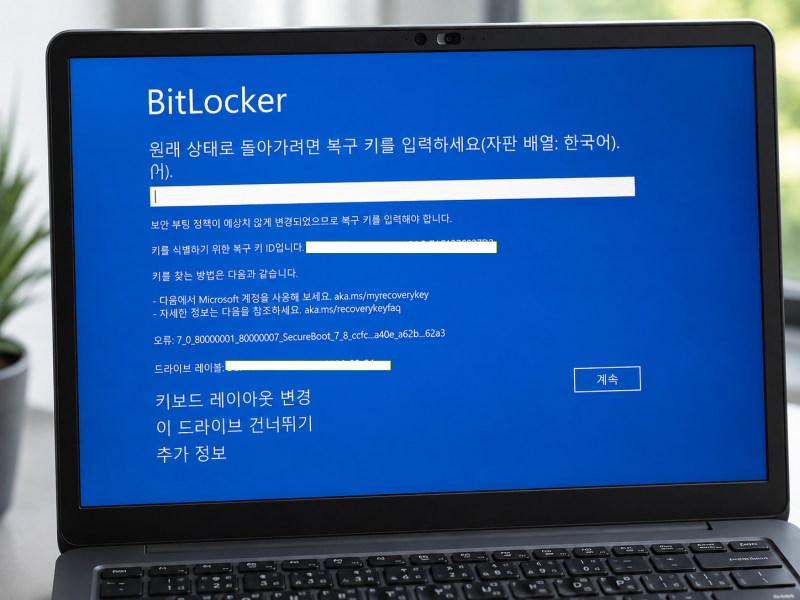 BitLocker 복구키 계속 뜰 때 해결방법(TPM·Secure Boot 확인, 보호 일시 중단)