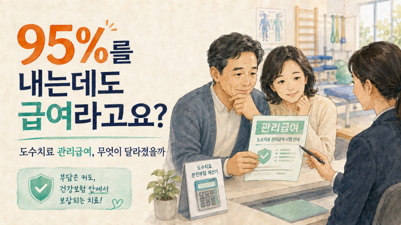 도수치료 관리급여 43,850원｜본인부담 95%, 실손은 어떻게 될까