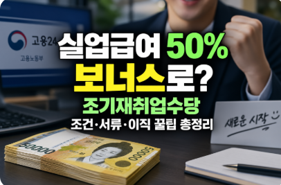 실업급여 남았는데 취업했다면? 조기재취업수당 조건·서류·처리시간 총정리