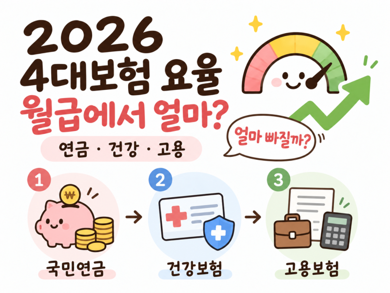 2026 4대보험 요율 확인, 월급에서 실제로 얼마나 빠질까