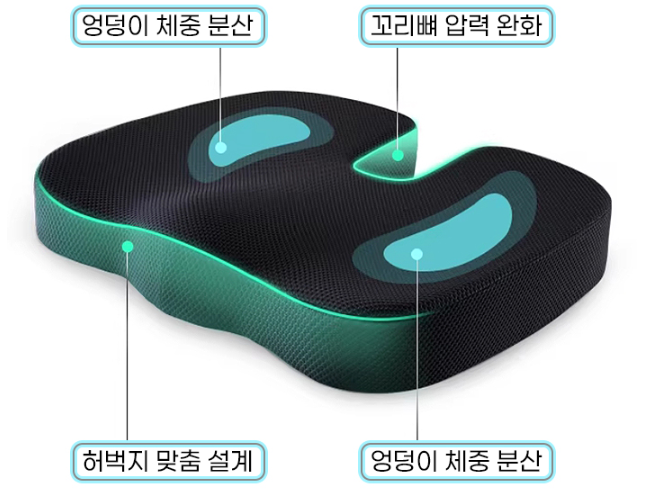 꼬리뼈 방석 찾는다면? 장시간 앉아 일할 때 편안한 무중력 기능성 방석