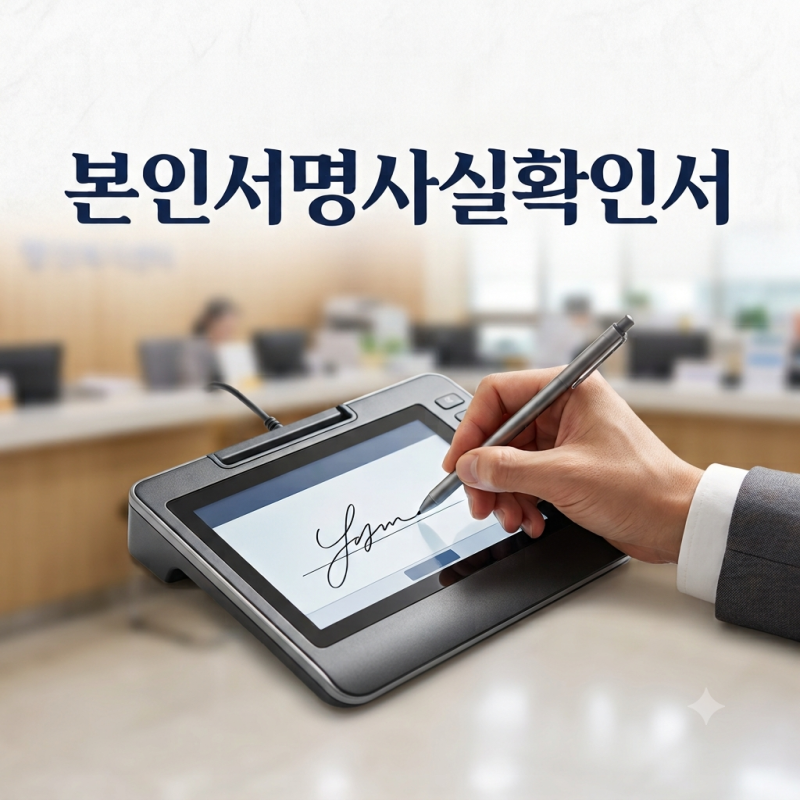 아직도 인감도장 들고 다니시나요? 인감증명서를 대체하는 본인서명사실확인서