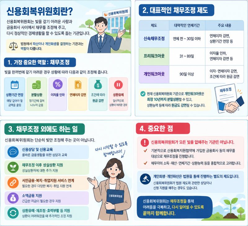 신용회복위원회 역할과 개인워크아웃