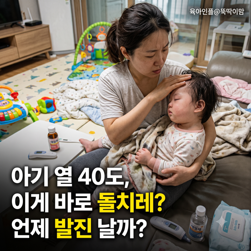 아기돌발진 열이 40도까지? 돌치레증상과 발진 시기