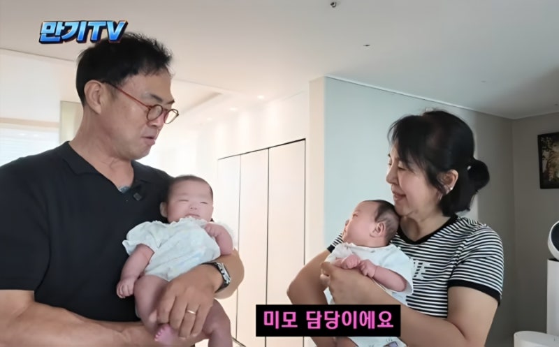 씨름 천하장사 출신 방송인 이만기 교수가 큰아들 부부의 세쌍둥이 육아