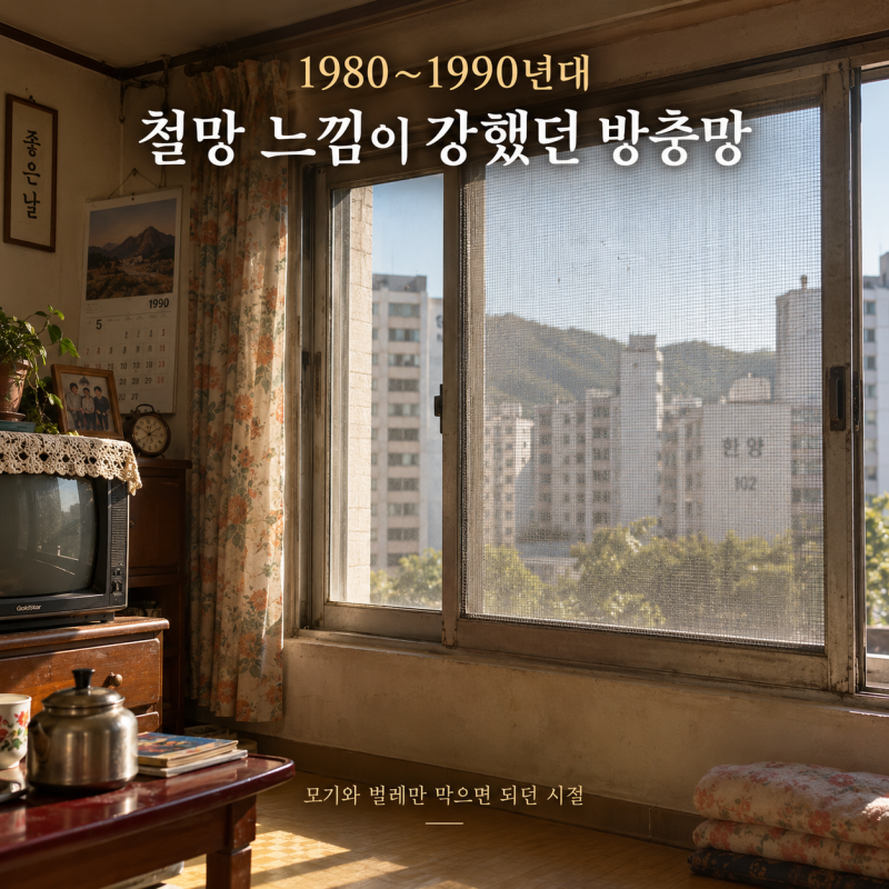 아파트 방충망, 촘촘할수록 좋은 게 아닙니다｜철망에서 미세·안전 방충망까지 변천사