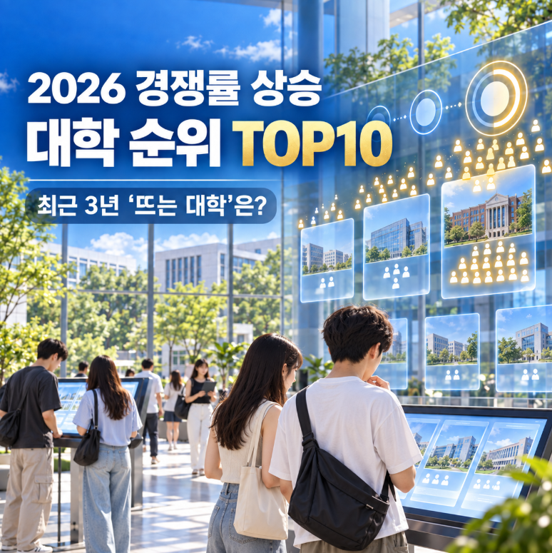 2026 경쟁률 상승한 대학 순위｜최근 3년 '뜨는 대학'은 어디일까?