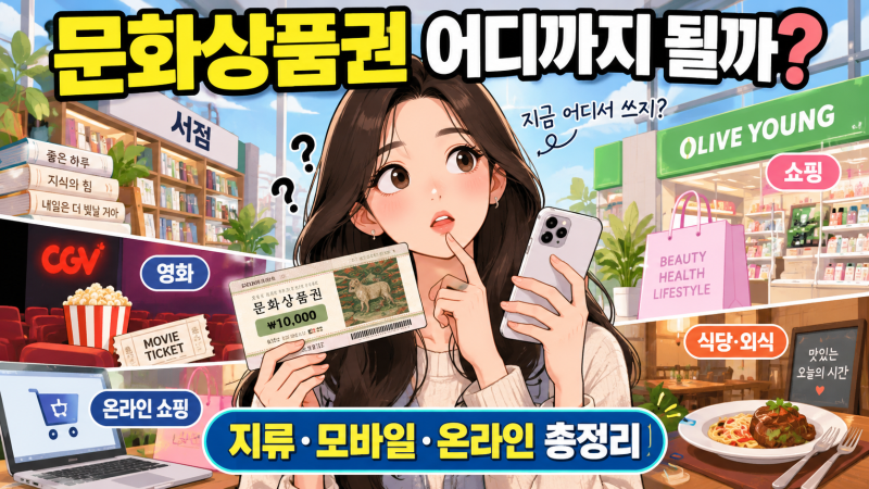 문화상품권 사용처 어디까지 될까? 지류 모바일 온라인 총정리