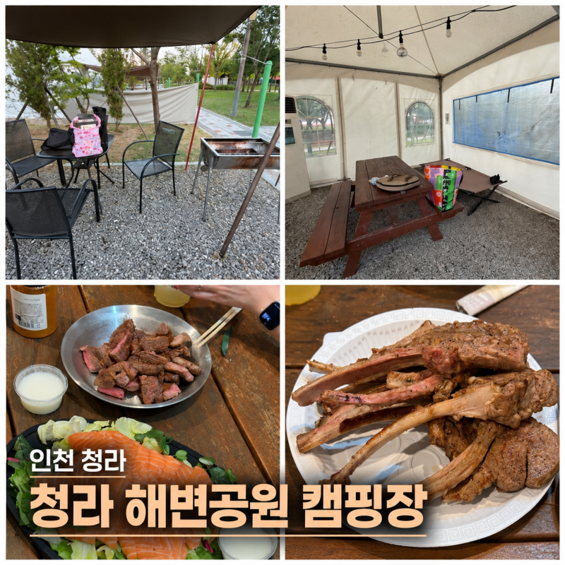 청라 해변공원 캠핑장 BBQ 디너, 코스트코 장보고 다녀온 후기