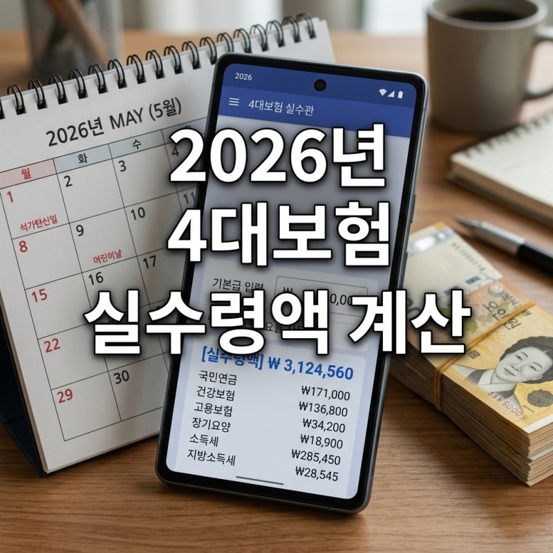 4대보험계산기 2026년 인상 요율 반영 월급 소득세 완벽 정리