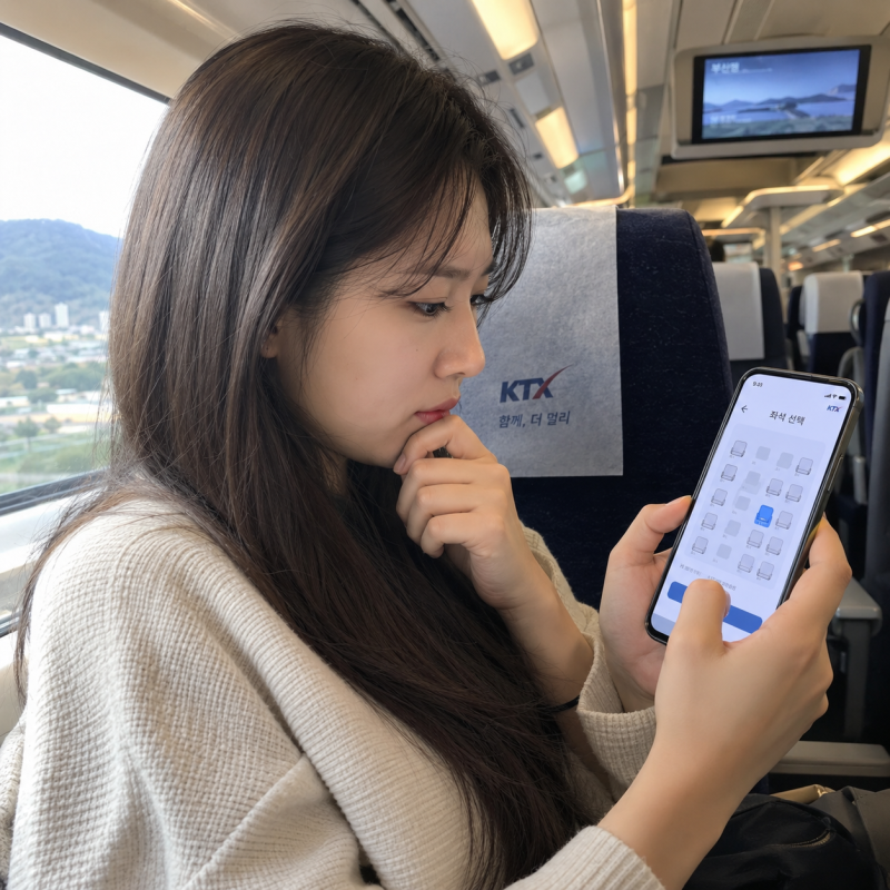 KTX 좌석변경, 타고 가는 중에도 됩니다 저도 처음 알았어요
