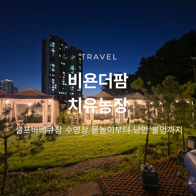 하남 비욘더팜 치유농장 솔직 후기: 송파 15분 서울근교 셀프 바베큐장 & 야외 수영장 당일 피....