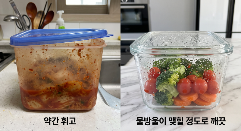 [치트키 조리도구 팩트체크] 누렇게 색 밴 반찬통, 전자레인지에 3분 돌렸더니 벌어진 충격적....