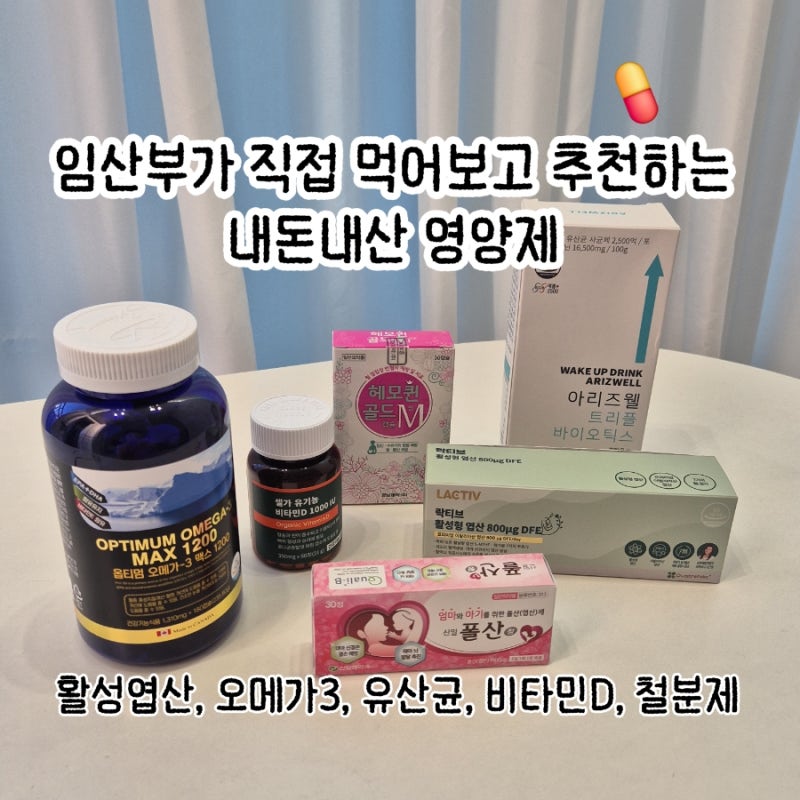 임산부 영양제 내돈내산 추천｜임신 초기부터 직접 먹어본 영양제 리스트 (엽산, 오메가3, 유....