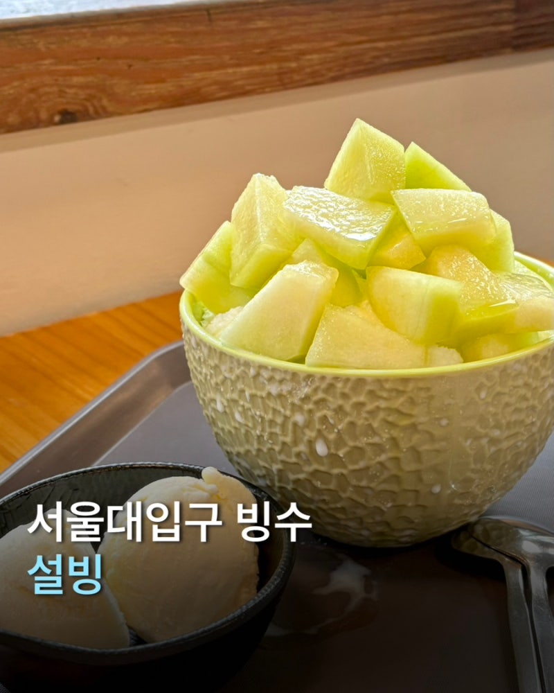 서울대입구 설빙｜밀크팥메론빙수 가격, 후기｜넓고 쾌적한 내부｜테라스 있음
