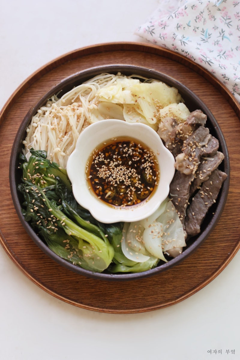 소고기야채찜 소스 다이어트 양배추 요리 레시피