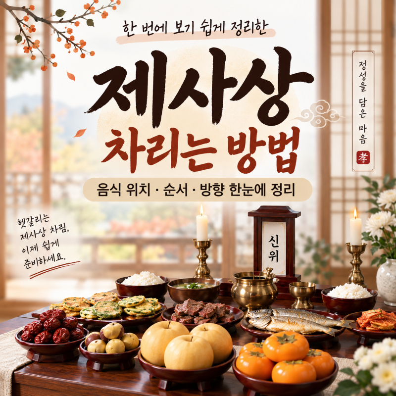 제사상 차리는 방법｜음식 위치·순서·방향 한눈에 정리