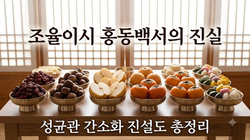 조율이시·홍동백서의 진짜 뜻과 꼭 지켜야 할 상차림 유래