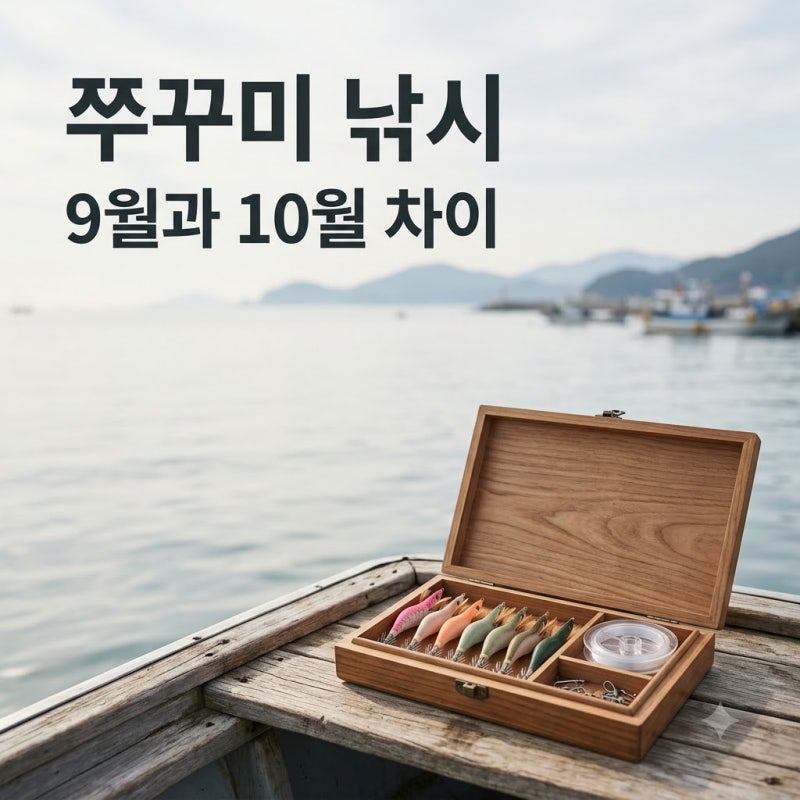 마릿수냐 씨알이냐, 쭈꾸미 낚시 9월·10월 차이