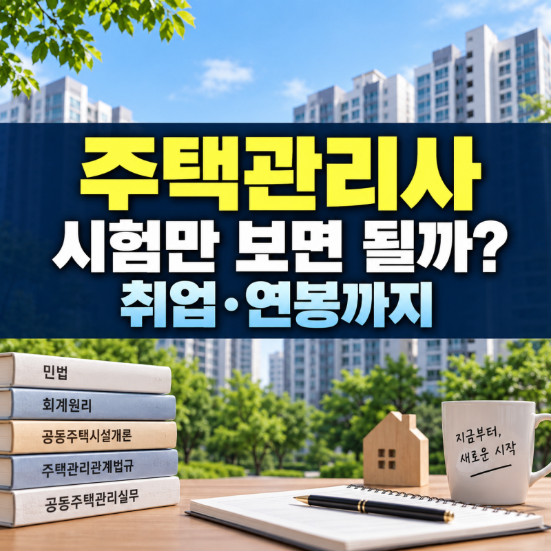 주택관리사 시험과목부터 연봉·취업까지, 준비 전 이것부터 보세요